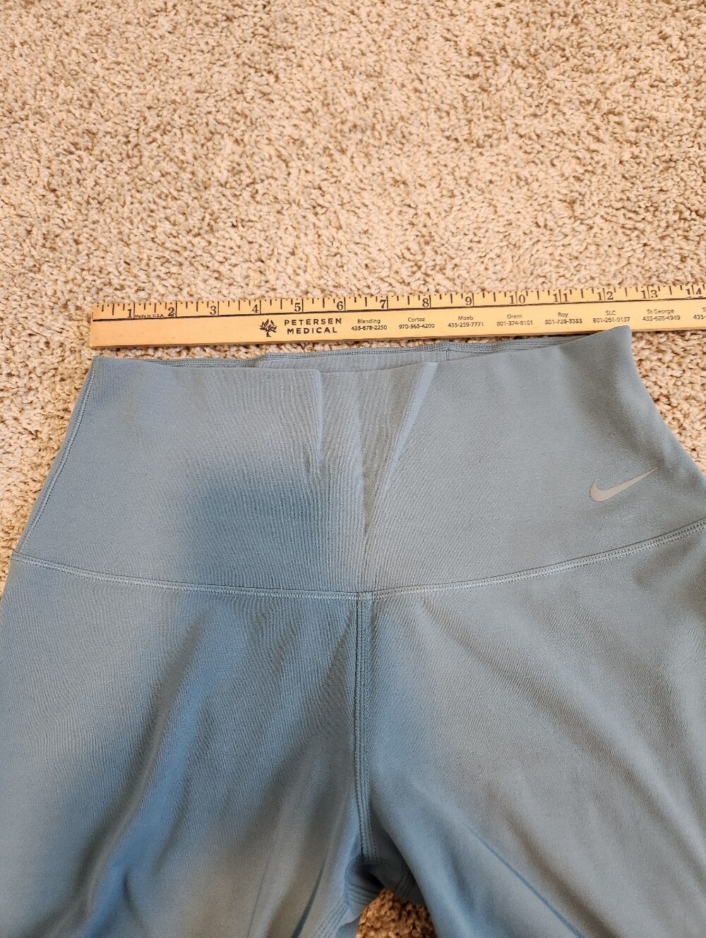 Nike Zenvy High Waisted 8" Biker Shorts In Teal Size Medium - Picture 7 of 9